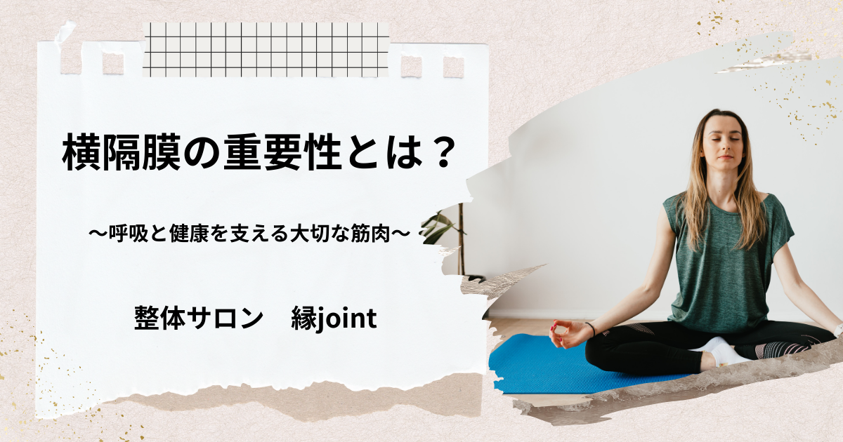 横隔膜と首のつながりを示すイラスト