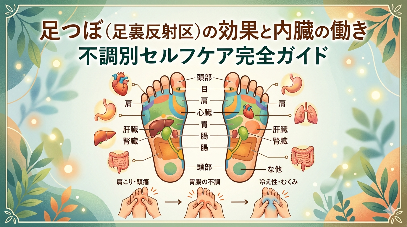 足つぼ（足裏反射区）の効果と内臓の働きを解説｜不調別にわかるセルフケア完全ガイド